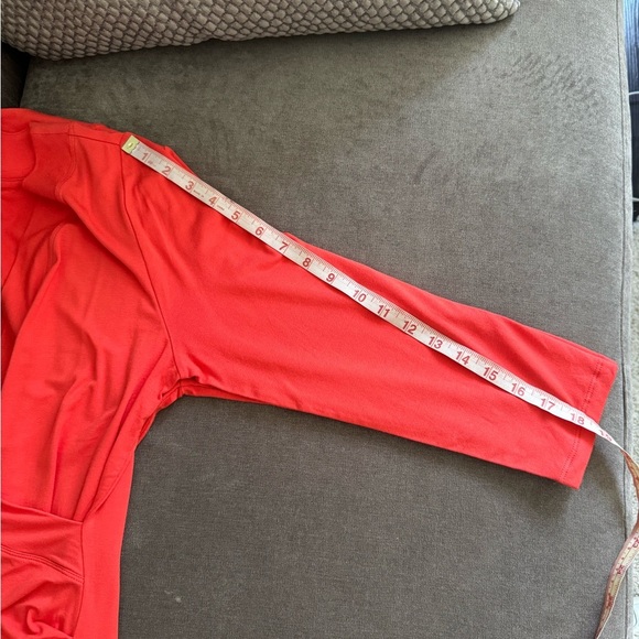 Ralph Lauren Orange Long Sleeve Wrap Top Size Large - Picture 10 of 12